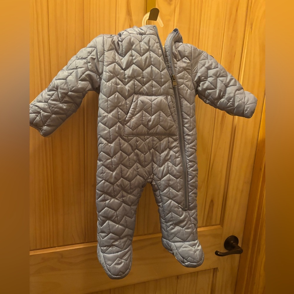 Perry Ellis boy Quilted zipper Light Blue snowsuit size 6-9 months